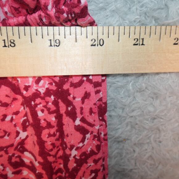 Faded Glory Maxi Dress Womens 2X Pink Abstract T Shirt Crochet Boho Flowy - Picture 8 of 11